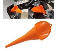 DAKLOP 3 Pièces Entonnoir de Ravitaillement Multifonction Long en Plastique pour Voiture, Entonnoir Fin Allongé pour Voiture, Moto, Essence, Huile Moteur et Additif, Couleur Orange
