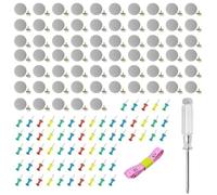 DAKLOP 65PCS Bouton d'outils de Toit de Voiture, Durable Kit de Réparation Ciel de Toit Voiture, Avec épingles, Tournevis, Ruban à Mesurer, Réparer le Toit de n'importe quelle Voiture, Gris