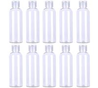 DAKLUNAR 10 Pcs Flacon Vide Voyage, 100ml Flacon avec Flip Cap Vide Rechargeable Bouteille de Voyage pour Cosmétiques, Lotion, Crème, Shampoing, Gel Douche, avec Entonnoirs et Étiquettes