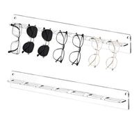 DAKLUNAR 2 Pièces Rangement Lunette Porte Support Rack Organisateur en Acrylique 7 Fents pour L'organisateur Lunettes de Soleil Lecture d'oreille Colliers Bracelets 38cm×3.8cm