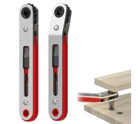 DAKLUNAR 2Pcs Mini Clés à Cliquet, Tournevis à Cliquet Réversible 1/4 pouce Tournevis Clé à Cliquet Tournevis Couple Cliquet Réversible Tournevis Décalé Tête Plate &Tête Coude