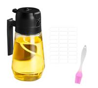 DAKLUNAR Pluvérisateur d'Huile 2 en 1,470ml Spray Huile Cuisine Glass Olive Oil Dispenser Vaporisateur d'huile et de Vinaigre Flacons d'huile en Spray avec Brosse à Huile pour Cuisson Barbecue Salade