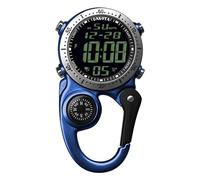Dakota Clip de randonnée numérique, montre gousset et de poche, alarme, chronomètre, minuterie et double heure, cadeaux d'extérieur pour homme et femme, montre numérique tactique, bleu, Standard