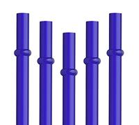 Dakoufish Lot de 12 pailles épaisses réutilisables en plastique sans BPA de 22,9 cm pour Mason Jar Yeti Rambler Couleur unie (22,9 cm, violet)