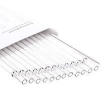 DAKOUFISH Pailles de remplacement en plastique transparent réutilisable de 33 cm extra longues pour gobelets Mason Jar de 887 ml et 1183 ml, lot de 12 pailles avec brosse de nettoyage (33 cm