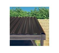 Dakpanelen 12 st 60x36 cm gepoedercoat staal bruin319125