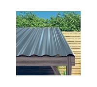 12x Panneaux de Toiture Tôles Profilées Bricolage Toit Cabane Abris de Jardin Etable Maison Mobile Acier Enduit de Poudre Gris 80x36 cm