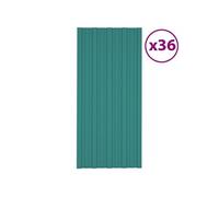 vidaXL 36x Panneaux de Toiture Tôles Profilées Panneaux de Toit d'Abris Garage Hangar Ecurie Extérieur Acier Galvanisé Vert 100x45 cm https://www.fnac.com/mp46735128/vidaXL-Panneaux-de-toiture-36-pcs-Acier-galvanise-Vert-100x45-cm/w-4?oref=45cc49da-eb59-54bc-f8ea-93a8147d6f27