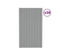 Dakpanelen 36 st 80x45 cm gegalvaniseerd staal grijs317202