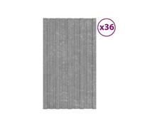 12x Panneaux de Toiture Acier Galvanisé Gris 100x45 cm Tôles Profilées vidaXL