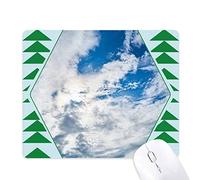 dakr ciel bleu, les nuages blancs tapis de souris green pine tree tapis en caoutchouc