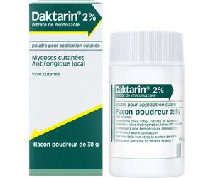 Daktarin 2% Nitrate De Micon. Poudre Application Cutanée Flacon Poudreur 30g