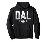 DAL Dallas Texas Abréviation de Ville Vieilli Sweat à Capuche