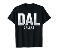 DAL Dallas Texas Abréviation de Ville Vieilli T-Shirt
