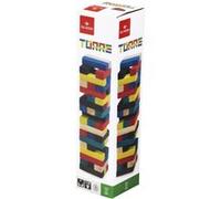 Dal Negro Jenga avec marteau 7,5 cm bois blanc 3 parties Blanc