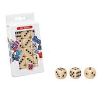 Dal Negro jeu de dés 2,2 cm blanc/noir 15 pièces