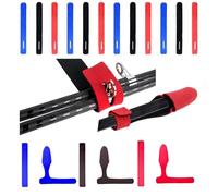 DALAETUS 15 Pièces Sangles de Canne à Pêche et 3 Pièces Protecteur de Canne à Pêche Kit, Ajustables Elastique Scratch pour Canne à Pêche pour Attacher des Cannes à Pêche, Accessoires de Pêche