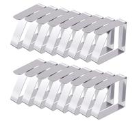 DALAETUS 16 Pièces Pinces à Nappe Set, Attache Nappe en Acier Inoxydable pour Extérieur, Maison, Dîner, Pique-Nique, Fête et Mariage