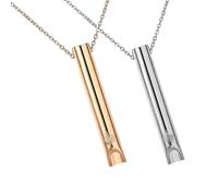 DALAETUS 2 Pièces Ensemble de Colliers de Respiration, Collier Respirant en Acier Inoxydable avec Deux Couleurs, Collier pour Exercices de Respiration