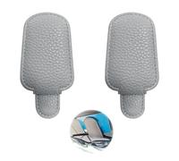 DALAETUS 2 Pièces Porte Lunettes pour Voiture Set, Porte Lunette Voiture de Voiture Universel, Porte Lunettes pour Voiture pour Lunettes de Différentes Tailles (Gris)