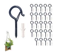 DALAETUS 25 Pièces Acier Inoxydable Vis à Œil Set, 2.2 Pouces Auto-Taraudeuses Crochet a Visser, Crochets à Oeil pour Perles, DIY Artisanat Plafond Cintres, le Bois, Bouteilles Parfaits