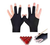 DALAETUS Gant Snooker 2 Pièces - Main Gauche Anti-dérapant Billard 3 Doigts Spandex Accessoires pour Homme et Femme, Piscine