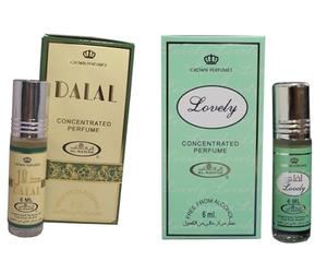 Dalal & Lovely Concentrated Perfume Oil Pack of 2 | Long-Lasting Alcohol-Free Attar for Men & Women | 6ml Each Roll-On