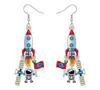DALANE Boucles D'oreilles Acrylique Nouveauté Ecole Chimie Sujet Professeur Goutte Pendante Cadeaux D'appréciation Professeurs D'astronomie pour Femmes Filles Enfants (Multi G)