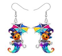 DALANE Mignon Acrylique Cadeaux Halloween Citrouille Esprit Boucles d'oreilles Suspendues Gothique Squelette Parapluie Design Vacances Costumes Spooky Punk Unique Gothique Bijoux Accessoires pour