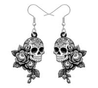 DALANE Nouveauté Halloween Cadeaux Sucre Crâne Boucles d'oreilles Suspendues pour Femmes Filles Acrylique Floral Spooky Jour des Morts Mauvais Yeux Gothique Design Gothique Goth Halloween Vacances
