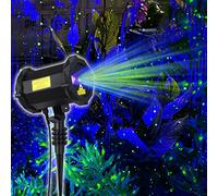 Dalanpa Projecteur de lucioles pour jardin avec étoile de Noël et nébuleuse bleue - Éclairage mural extérieur décoratif pour jardin et maison