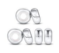 DALARAN - Breloque en argent sterling 925 avec espaceur pour bracelet à breloques pour femmes, 7.5 mm x 3.67 mm, 6 Stück, Argent sterling, Pas de pierre précieuse