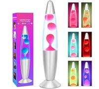 Dalavalampa Lampe LED rose à mouvement liquide : veilleuse à changement de couleur pour enfants et adultes, petites lampes de table de 33 cm pour décoration de maison, chambre à coucher, lumières de