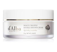 d'Alba Double Sérum et Crème à la Truffe Blanche Italienne, Soin de la Peau Coréen Végétalien, Crème Hydratante Personnalisable 2 en 1 aux Truffes Blanches, Adaptée à Tous les Types de Peau