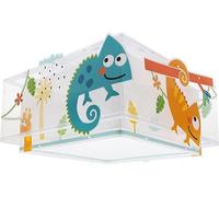 Dalber 1 Plafonnier Enfant Happy Caméléon Les Animaux Jungle, 15 W, Multicolore