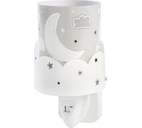 Dalber 61235E Veilleuse Moon Lune/Étoiles Gris, Polypropylène, 8 W