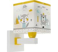 Dalber Applique Murale Enfant Hello Little Animaux 73249 Renard ours raton laveur lapin Multicolore, 73249, E27