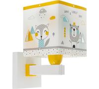 Dalber Applique Murale Enfant Hello Little Animaux 73249 Renard ours raton laveur lapin Multicolore, 73249, E27