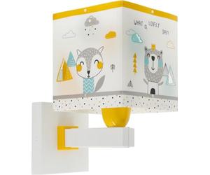 Dalber Applique Murale Enfant Hello Little Animaux 73249 Renard ours raton laveur lapin Multicolore, 73249, E27