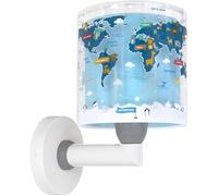 Dalber Applique Murale Enfant Kids World Carte Monde Planète, 40679, E27, Bleu