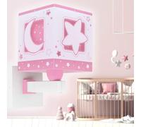 Dalber Applique murale enfant Moonlight lune et étoiles Rose, 63239SN