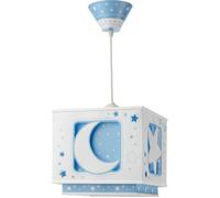 Dalber - Lampe à suspension enfant - Moonlight - Motif lune et étoiles, L 24 cm, H 30 cm, Bleu