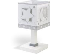 Dalber Lampe de Chevet Enfant Lune Etoiles Gris 63231E, E14