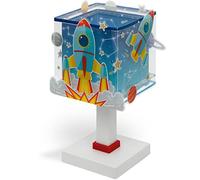 Dalber 1 Lampe de chevet Enfant Rocket Fusée Spatiale système solaire, 8 W, Bleu