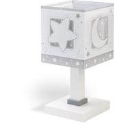 Dalber Lampe de chevet ou de table enfant Moonlight Gris Étoiles, 63231NE, G4 - LED 4 W - Ampoule incluse
