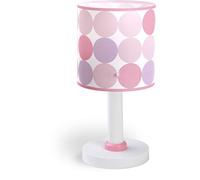 Dalber - Lampe de chevet enfant - Colors - Motif cercles rose, L 15 cm, H 30 cm