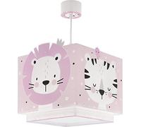Dalber Lampe Suspension Enfant Baby Jungle Animaux Tigre Lion Ours Lapin Rose, lustre chambre enfant, 63112S, E27