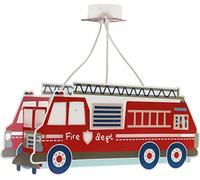 Dalber Lampe Suspension enfant Fire Truck Camion de Pompier Police, Luminaire suspendu pour chambre d'enfant, lustre chambre enfant, 60610, E27
