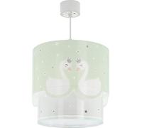 Dalber Lampe Suspension Enfant Sweet Love Cygne Vert Animaux, 61712H, E27