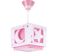 Dalber Lustre Chambre Enfant Moonlight lune et étoiles Rose, lampe suspension enfant, 63232S, E27
